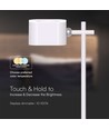 Oppladbar 3-i-1 LED-lampe - Magnetisk, dimbar, CCT, opp/ned-lys, hvit, inkl. fot og 2 stk. monteringsbraketter