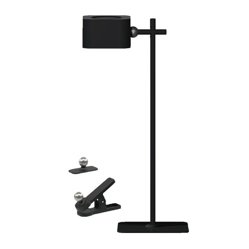 Oppladbar 3-i-1 LED-lampe - Magnetisk, dimbar, CCT, opp/ned-lys, sort, inkl. fot og 2 stk. monteringsbraketter