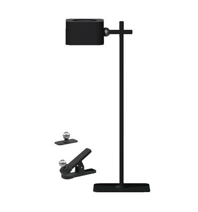Oppladbar 3-i-1 LED-lampe - Magnetisk, dimbar, CCT, opp/ned-lys, sort, inkl. fot og 2 stk. monteringsbraketter