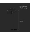 Oppladbar 3-i-1 LED-lampe - Magnetisk, dimbar, CCT, opp/ned-lys, sort, inkl. fot og 2 stk. monteringsbraketter