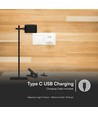 Oppladbar 3-i-1 LED-lampe - Magnetisk, dimbar, CCT, opp/ned-lys, sort, inkl. fot og 2 stk. monteringsbraketter