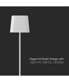 5W LED magnetisk solcelle bordlampe - Touch dimbar, CCT, IP65, hvit, transportabel, oppladbar