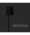 5W LED solcelle magnetisk bordlampe - Touch dimbar, CCT, IP65, sort, 400lm, inkl. batteri