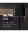 5W LED solcelle magnetisk bordlampe - Touch dimbar, CCT, IP65, sort, 400lm, inkl. batteri