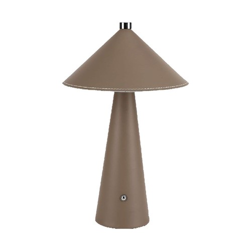 3W oppladbar LED bordlampe, brun - 3-i-1 CCT, dimbar, touch kontroll, USB-C, 4000mAh batteri