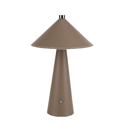 3W oppladbar LED bordlampe, brun - 3-i-1 CCT, dimbar, touch kontroll, USB-C, 4000mAh batteri