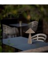 3W oppladbar LED bordlampe, brun - 3-i-1 CCT, dimbar, touch kontroll, USB-C, 4000mAh batteri