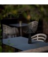 3W oppladbar LED bordlampe med touch dim - 3-i-1 CCT, sort lær, 4000mAh batteri, USB-C, 20x33 cm