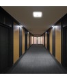 12W LED sensorlampe med Samsung Chip - 3-i-1 CCT, kvadratisk, hvit, 360° PIR sensor, IP20
