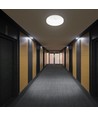 15W LED tak/vegglampe med sensor - Samsung LED chip, 3-i-1 CCT, IP44, hvit, rund, Ø25cm