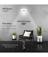 10W LED vegglampe med sensor, Samsung chip - IP54, 900lm, hvit, 5 års garanti
