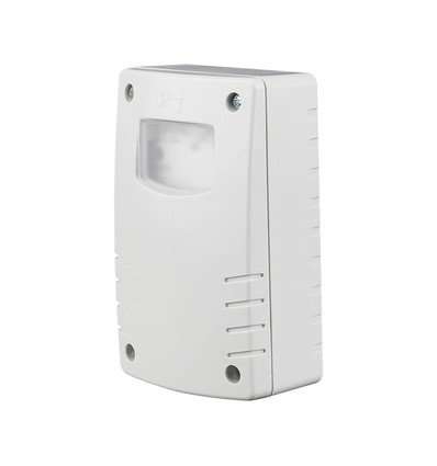 V-Tac skumringsrelé med timer - IP65, Hvit Hus, justerbar følsomhet, justerbar timer