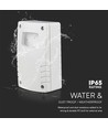 V-Tac skumringsrelé med timer - IP65, Hvit Hus, justerbar følsomhet, justerbar timer