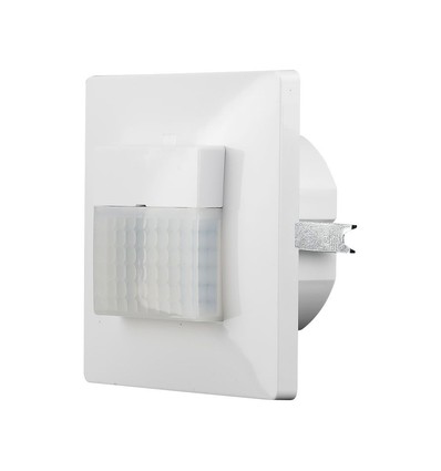 Veggfeste bevegelsessensor - Hvit, for innbygging, PIR infrarød, Maks 200W
