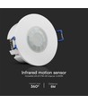PIR Sensor takmontering - 360° Deteksjonsrekkevidde, Hvit Hus