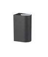 GU10 vegglampe med opp/ned lys, rund - IP44 utendørs, hvit, aluminium, uten lyskilde
