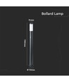 110cm E27 hagelampe med sensor - IP44, rustfritt stål, antrasitt, PIR sensor, uten lyskilde