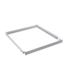 60x60 påbygningsramme til LED panel - Hvit plast, høyde 4,4cm, til direkte montering i tak