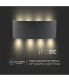 7W - LED Vegglampe, 4000K, Sandet Svart