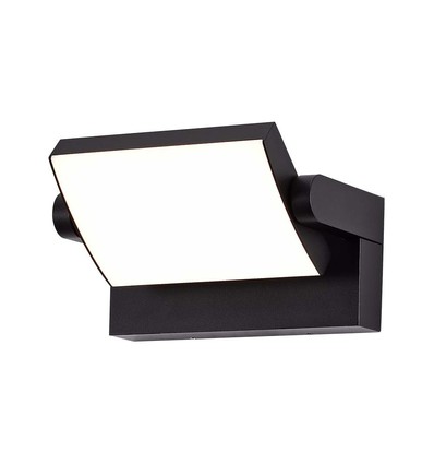 17W LED vegglampe / lyskaster - IP65, sort, aluminium