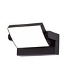 17W LED vegglampe - IP65, sort, aluminium