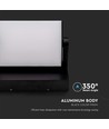 17W LED vegglampe / lyskaster - IP65, sort, aluminium