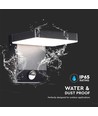 17W LED vegglampe med PIR sensor, kvadratisk - IP65, 2580lm, sort, 4000K, inkl. lyskilde