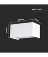 24W Vegglampe - LED, 3000K, Hvit, Hus