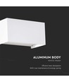 24W Vegglampe - LED, 3000K, Hvit, Hus