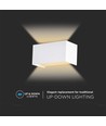 24W Vegglampe - LED, 3000K, Hvit, Hus