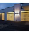 24W LED vegglampe med opp/ned lys - IP65, grå, 4000K, 20cm høy, aluminium, utendørs