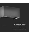24W LED vegglampe med opp/ned lys - IP65, grå, 4000K, 20cm høy, aluminium, utendørs