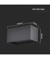 24W LED utendørs vegglampe - IP65, sort, opp/ned lys, 4000K, 2720lm, 20x10x10 cm