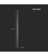 10W Vegglampe - IP65 utendørs, 4000K, antrasitt, inkl. lyskilde