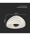 120W 3D Designer taklampe - 51x50cm, dimbar, 3-i-1 CCT, inkl. fjernkontroll