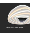 120W 3D Designer taklampe - 51x50cm, dimbar, 3-i-1 CCT, inkl. fjernkontroll