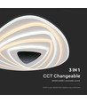 120W 3D Designer taklampe - 51x50cm, dimbar, 3-i-1 CCT, inkl. fjernkontroll