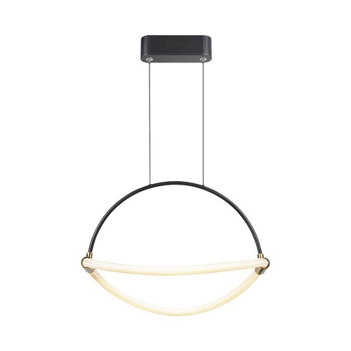 12W LED pendellampe - Ø40cm, sort, 1,5m wire, inkl. lyskilde
