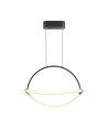 12W LED pendel, Ø40cm - Sort, 4000K, 1,5m ledning, inkl. lyskilde