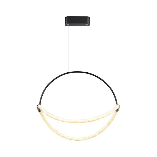 60cm 16W LED pendel - 1,5m wire, sort kropp, 3000K, 1920lm