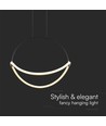 60cm 16W LED pendel - Sort, 1,5m wire, 120lm/W