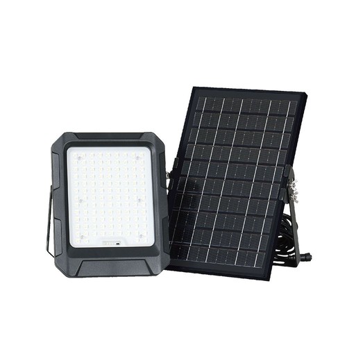 10W LED lyskaster med solcelle - 4000K, 3.7V, IP65, inkl. solcellepanel og batteri