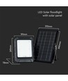 10W LED lyskaster med solcelle - 4000K, 3.7V, IP65, inkl. solcellepanel og batteri