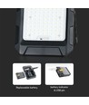 10W LED lyskaster med solcelle - 4000K, 3.7V, IP65, inkl. solcellepanel og batteri