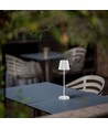 1,5W LED bordlampe, touch dimbar - 5V, IP54, 3000K, sand hvit, trådløs lading, oppladbar
