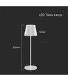 1,5W LED bordlampe, touch dimbar - 5V, IP54, 3000K, sand hvit, trådløs lading, oppladbar