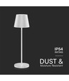 1,5W LED bordlampe, touch dimbar - 5V, IP54, 3000K, sand hvit, trådløs lading, oppladbar