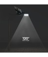 50W Hybrid LED gatelykt med solcelle - 4000lm, IP65, 4000K, 50.000mAh batteri