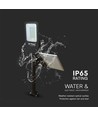 50W Hybrid LED gatelykt med solcelle - 4000lm, IP65, 4000K, 50.000mAh batteri