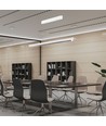 36W LED lysskinne til oppheng - 3-i-1 CCT, Samsung LED, 120cm, sort/hvit, inkl. wireoppheng